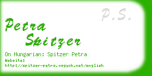 petra spitzer business card